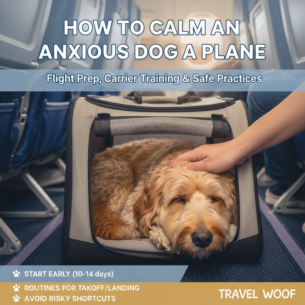 How to Calm an Anxious Dog on a Plane (In-Cabin): Flight Prep, Carrier Training & Safe Practices