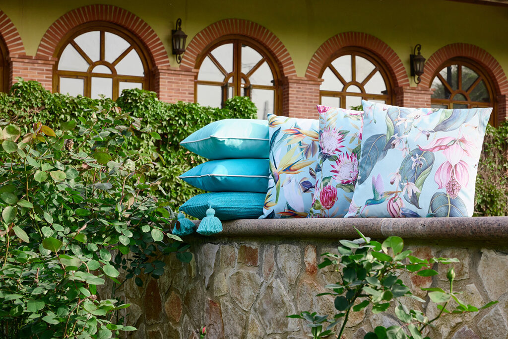 Courtyard throw pillow