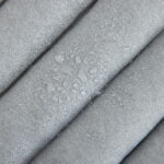 tie on outdoor chair pad with herringbone fabric and OEM stitching
