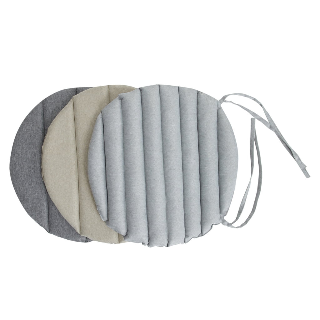 Polyester Herringbone Outdoor Anti-Slip Chair Pad with Ties for Garden & Patio Seating