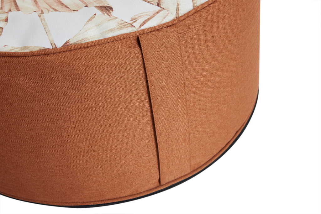 Outdoor Printed Poufs – Custom Logo Pouf Ottomans polyester oxford outdoor print pouf product photo