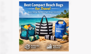 Compact beach bags for travel retail and beach collection sourcing