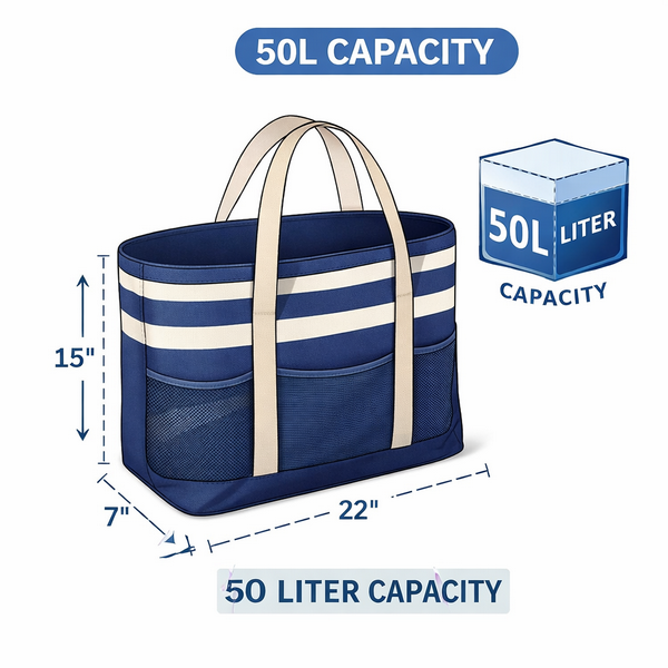 Large beach tote bags (2)