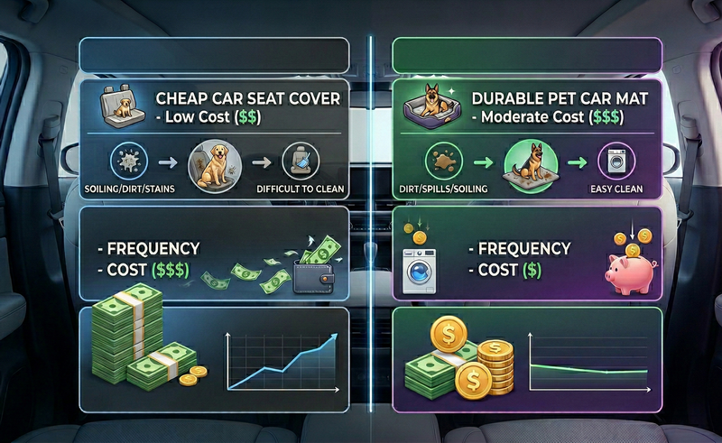 Machine washable pet car mats (2)