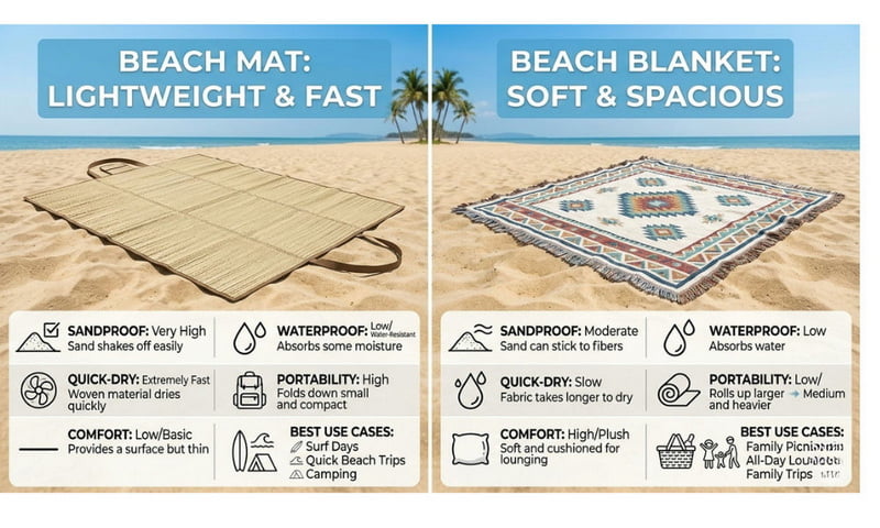 Beach Mat vs Beach Blanket: Which One Should You Bring?