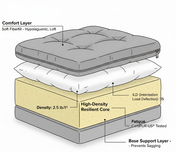 high-density resilient cushion filling (2)