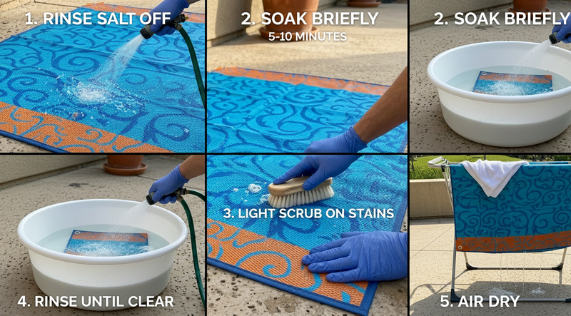 how to wash a beach mat
