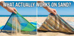 Sandproof beach mat for beach collection sourcing