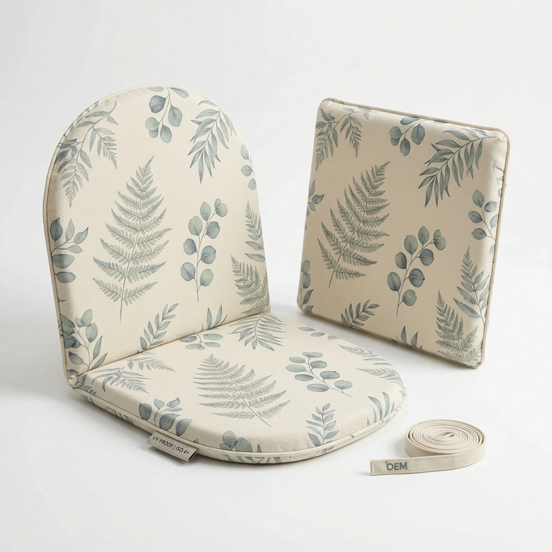 bistro chair pad manufacturer OEM thin stackable café outdoor seat pad