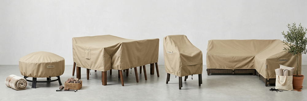 custom outdoor furniture cover set OEM manufacturer coordinated patio full set waterproof LISO LTD