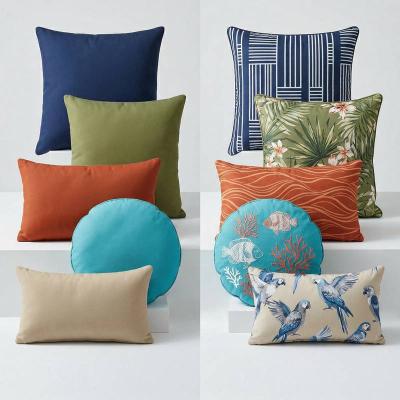 custom print outdoor throw pillow OEM manufacturer Pantone color match patio collection