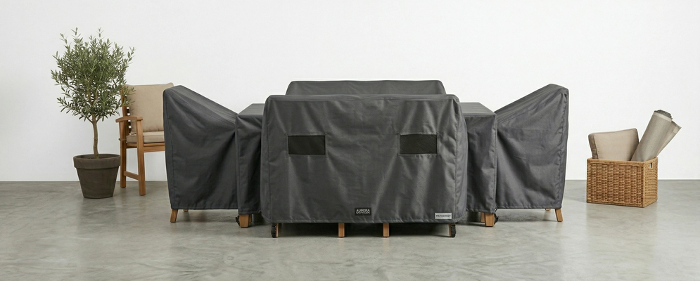 outdoor dining set cover OEM manufacturer waterproof 600D Oxford patio table chair cover wholesale