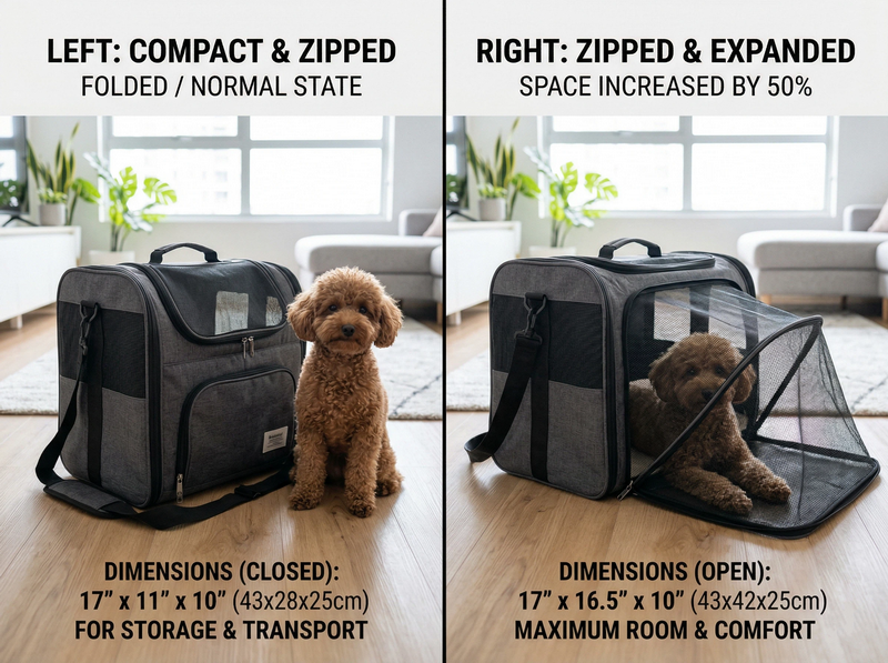 expandable in-cabin airline pet carrier factory custom OEM