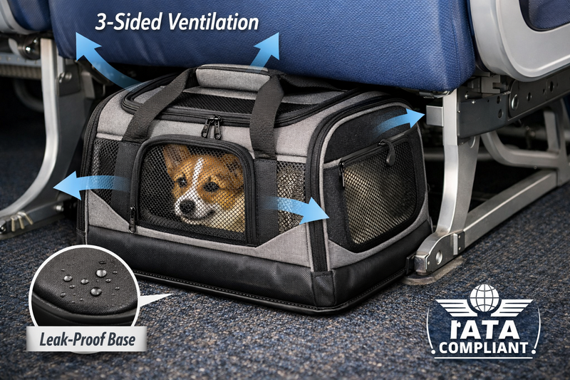 IATA approved pet carrier manufacturer, airline friendly cat travel bag for Delta United Lufthansa, TSA compliant pet carrier factory global shipping
