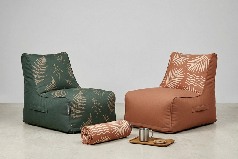 Outdoor bean bag chair detail