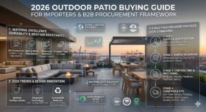 Outdoor patio buying guide for importers with material weather resistance and procurement framework