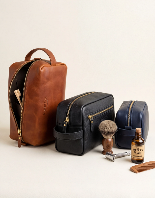 Men's Leather Dopp Kit OEM