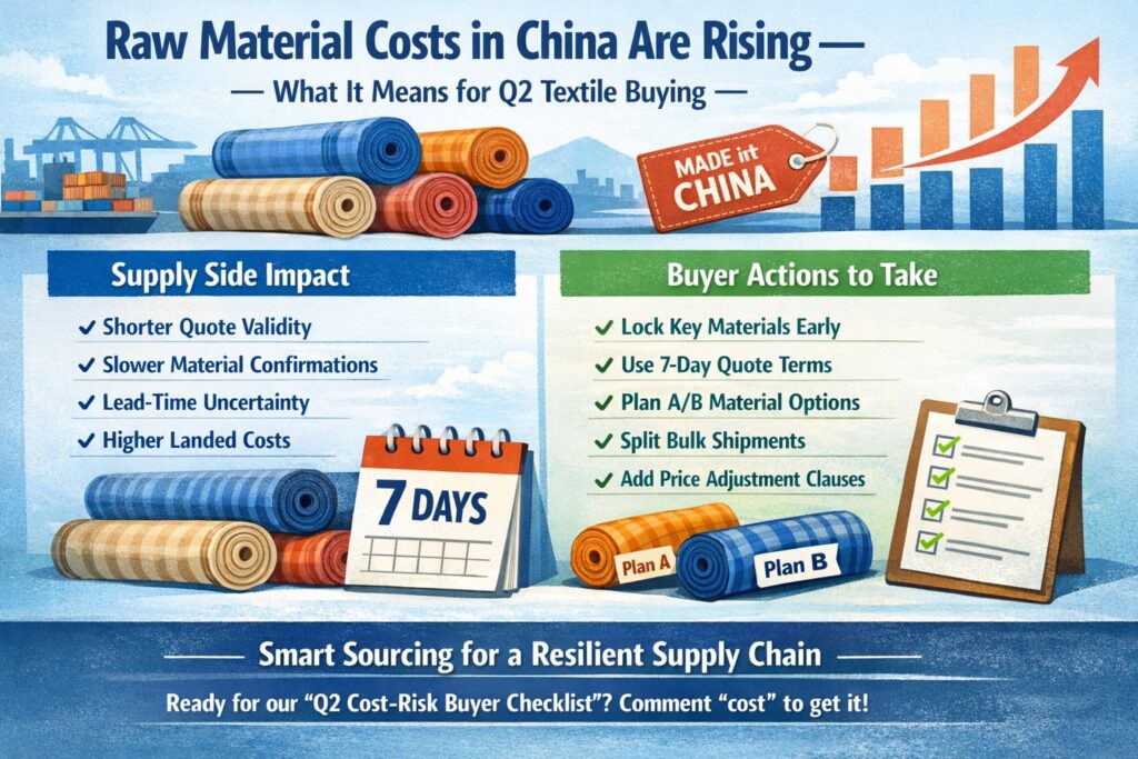 China Raw Material and Fabric Cost Outlook 2026: What Textile Buyers Need to Watch