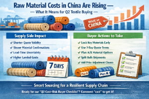 Raw material costs in China for textile sourcing decisions