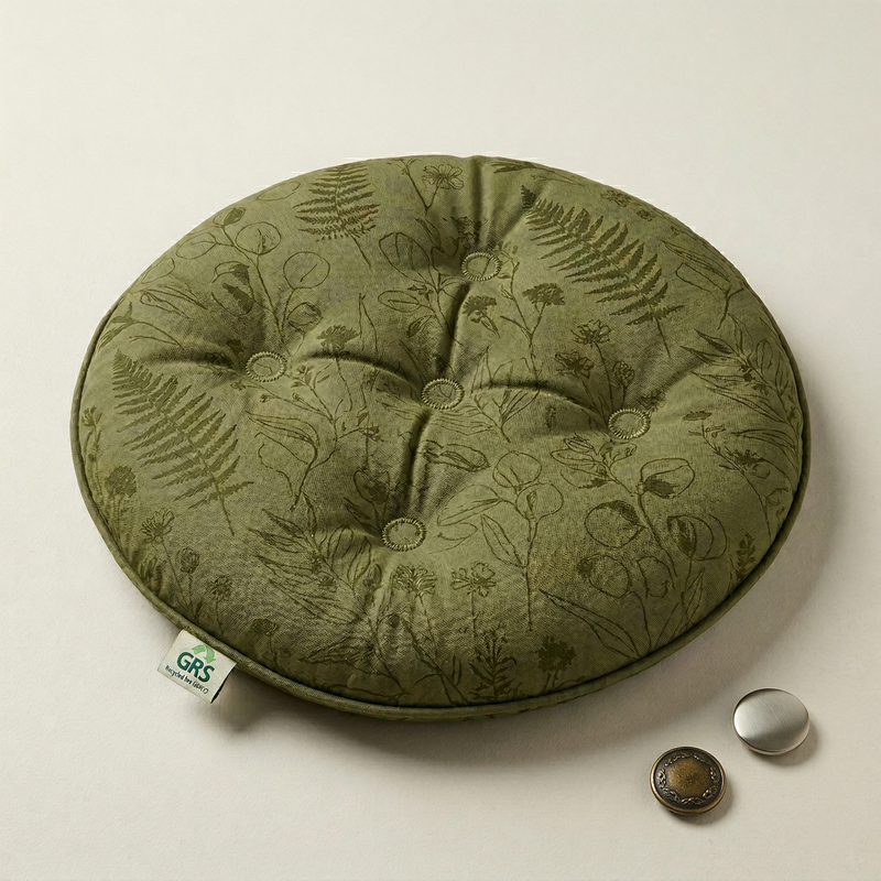 round tufted chair pad OEM manufacturer outdoor garden lifestyle brand