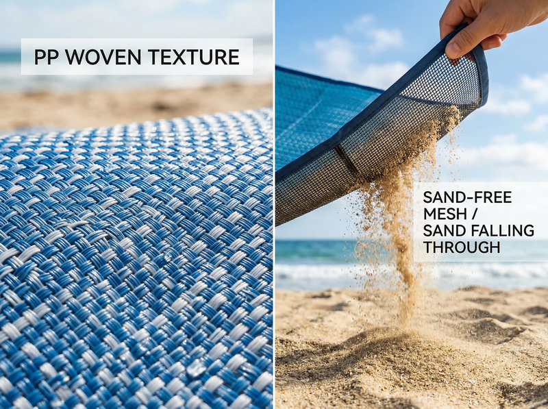 beach mat OEM manufacturer straw sand free waterproof wholesale China