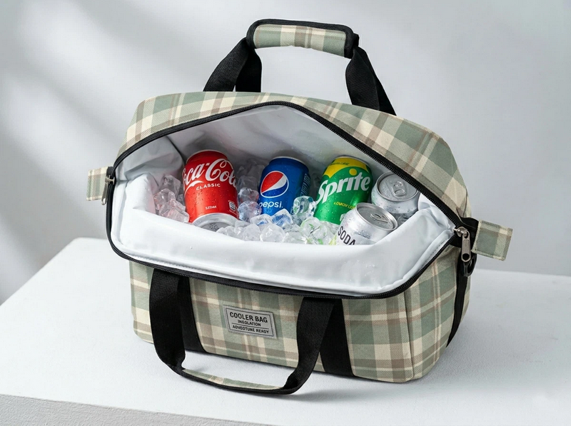Custom soft cooler bag manufacturer in China, featuring FDA approved leakproof liner for US and EU markets.