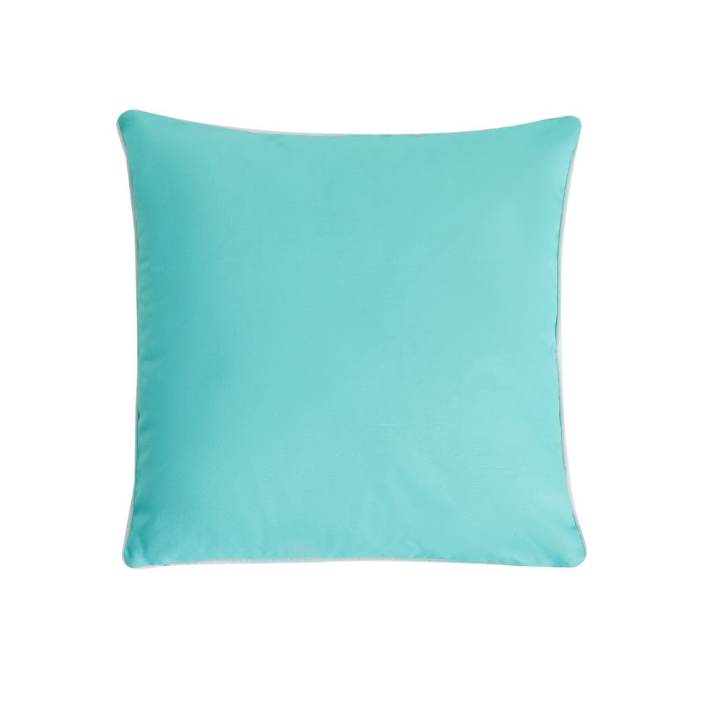 solid color outdoor cushion with piping
