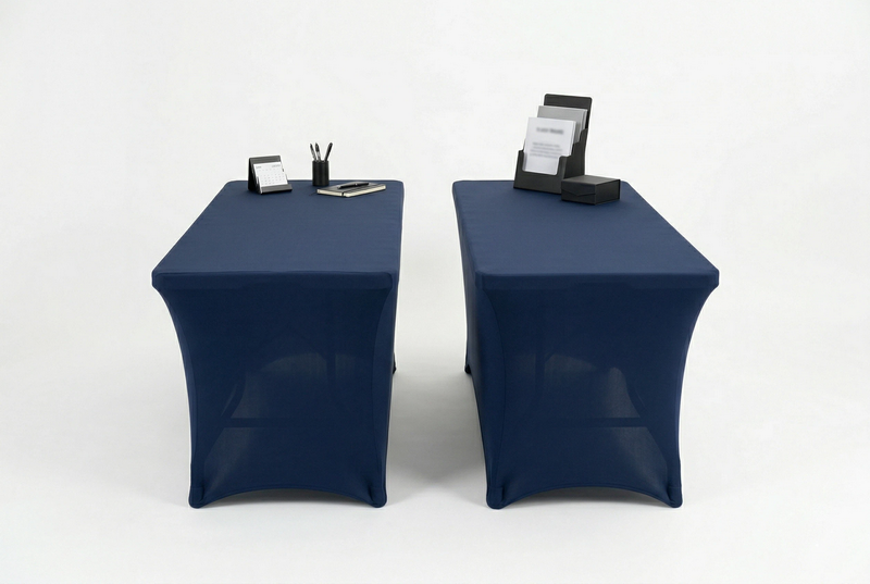 spandex stretch table cover OEM trade show 6ft 8ft custom logo wholesale China