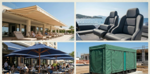 UV resistant outdoor textiles fabric sample for patio and beach products