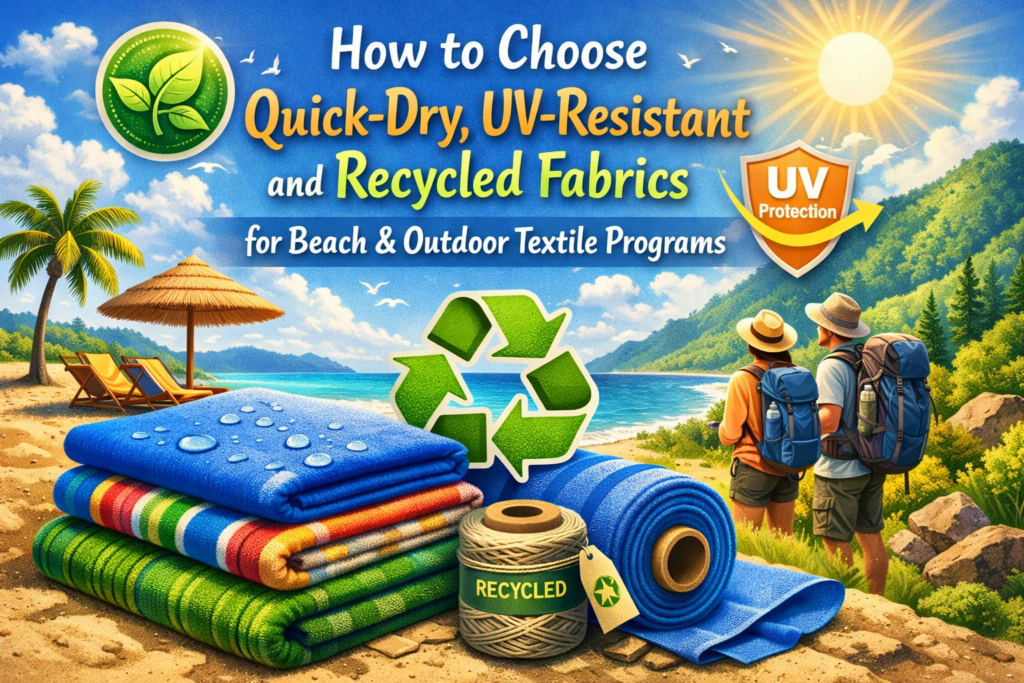 How to Choose Quick-Dry, UV-Resistant and Recycled Fabrics for Beach & Outdoor Textile Programs