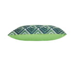 green watercolor wave print outdoor cushion
