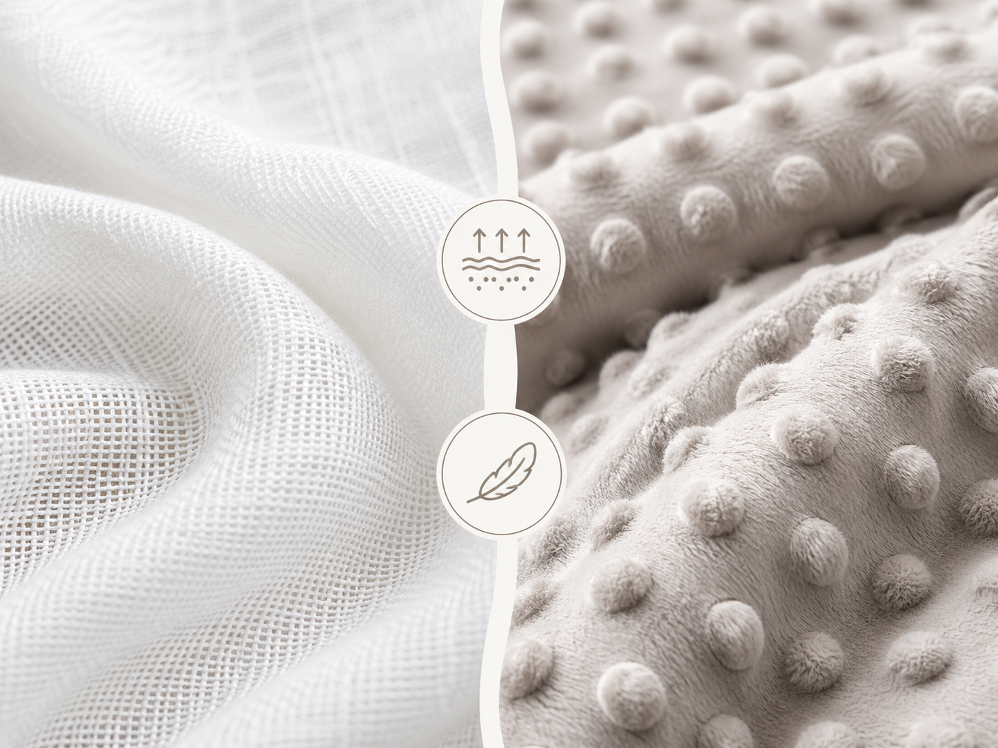 Comparison of breathable cotton and soft minky fabric for weighted blankets
