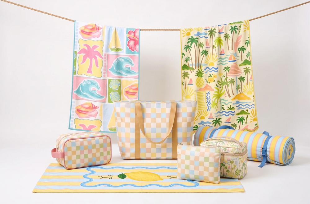 Consumers using a coordinated picnic collection in a spring summer park setting_2