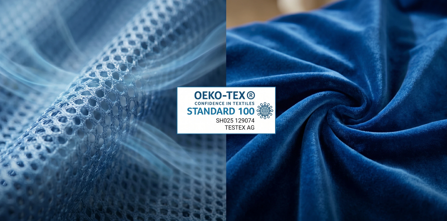 Cooling mesh and velvet fabric options — dog bed OEM factory
