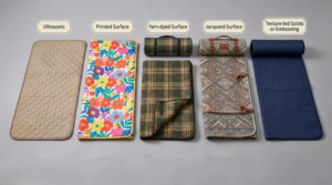 picnic blanket construction details for waterproof backing filling and edge binding