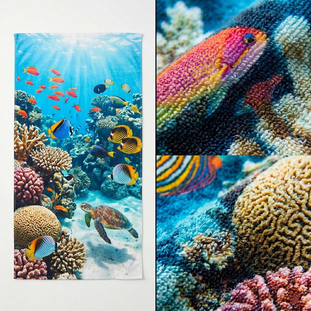 Digital printed beach towel custom design