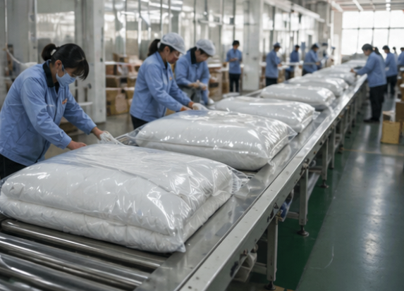 Custom bedding packaging line — OEM factory