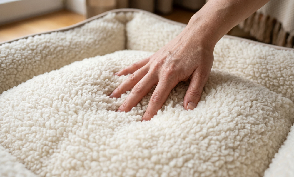 Sherpa fleece cover fabric — OEM dog bed manufacturer custom