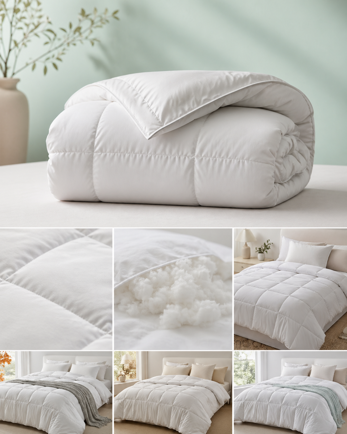 OEM duvet insert manufacturing — custom bedding factory China