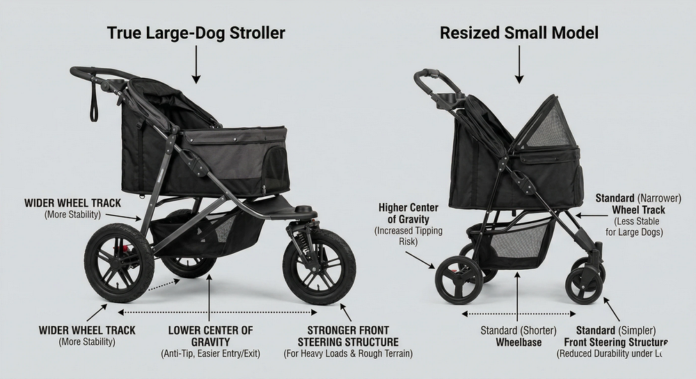 Large Dog Strollers: Why You Cannot Just Scale Up a Small Model