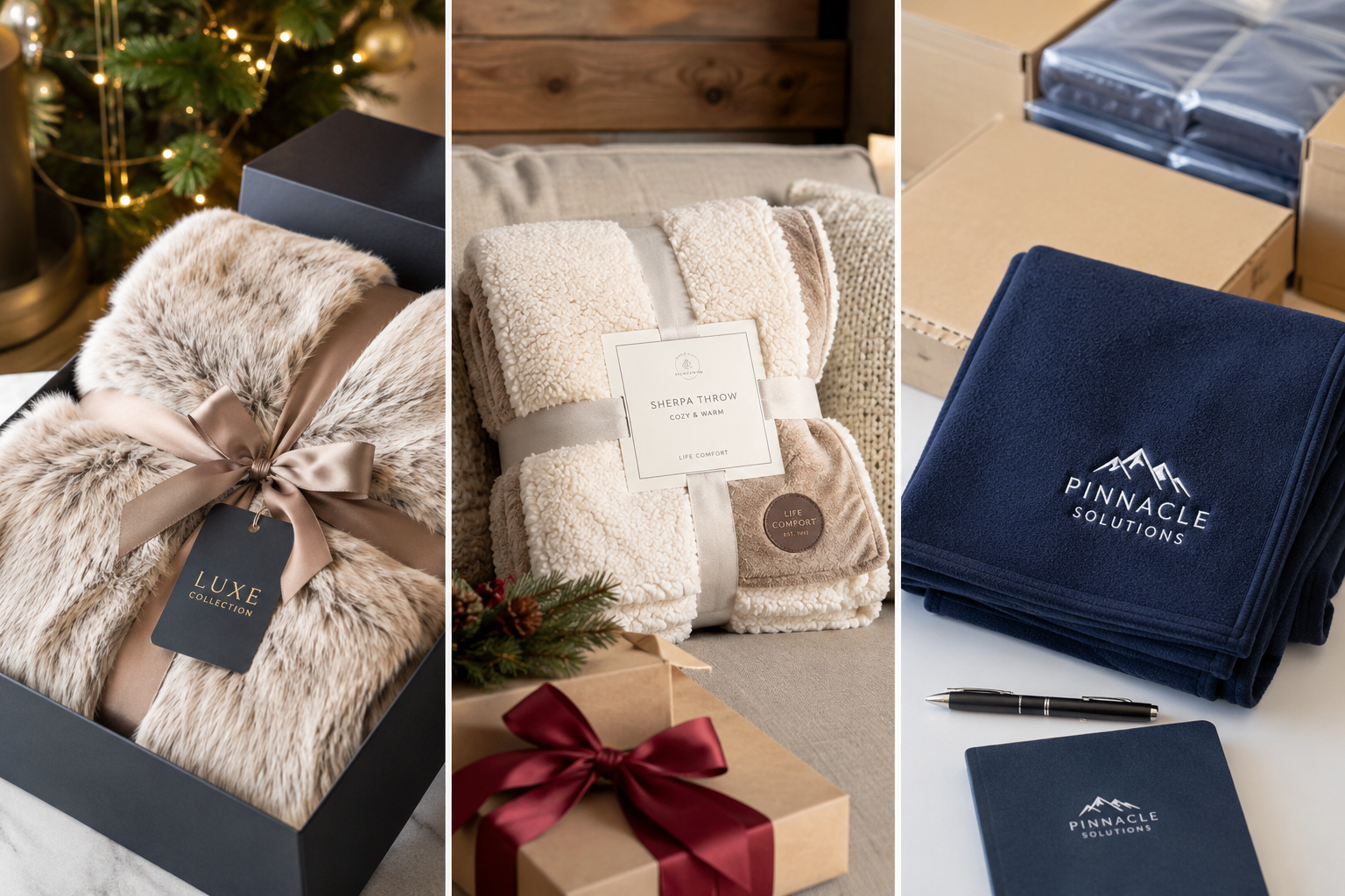 Gift market positioning for faux fur blanket, sherpa blanket and fleece blanket