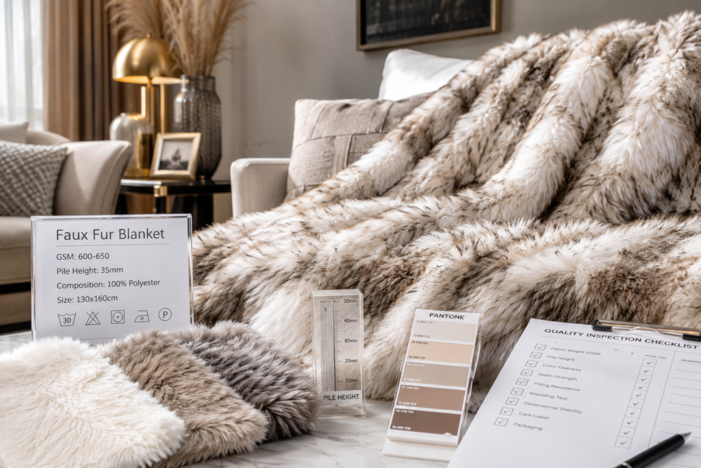 The Faux Fur Blanket Buyer’s Guide: Materials, GSM, Pile Height, and Quality Checks Explained