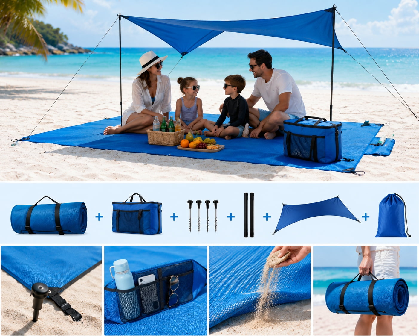 custom beach mat set program with beach towel bag and coordinated retail collection
