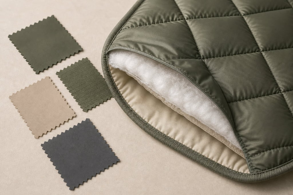 custom puffer blanket fabric and filling comparison for sourcing
