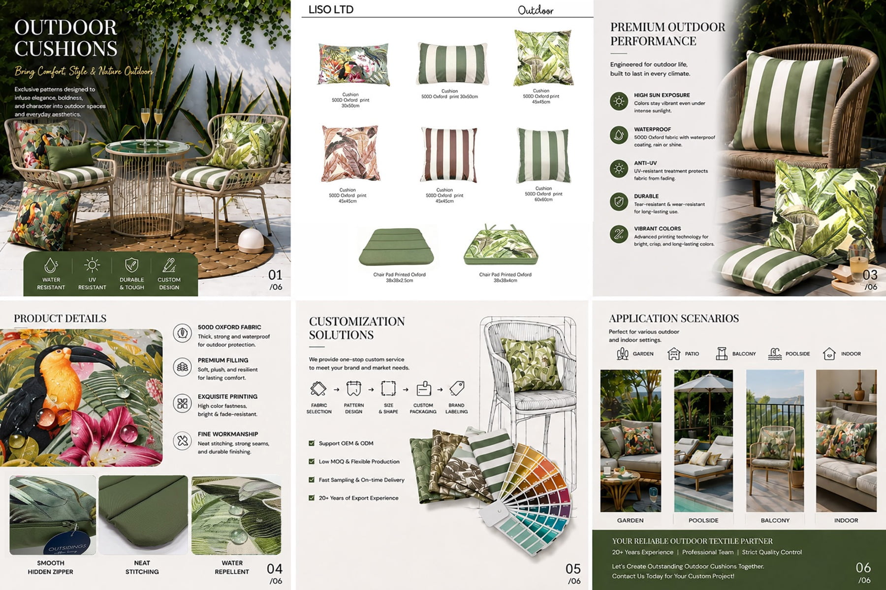 outdoor cushion collection supplier with chair pads application scenarios and custom patio cushion options
