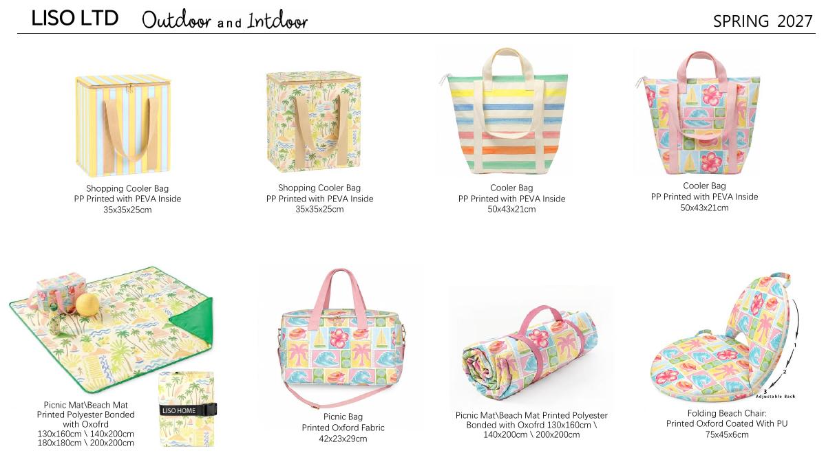 LISO private label beach, shopping and cooler bag format options